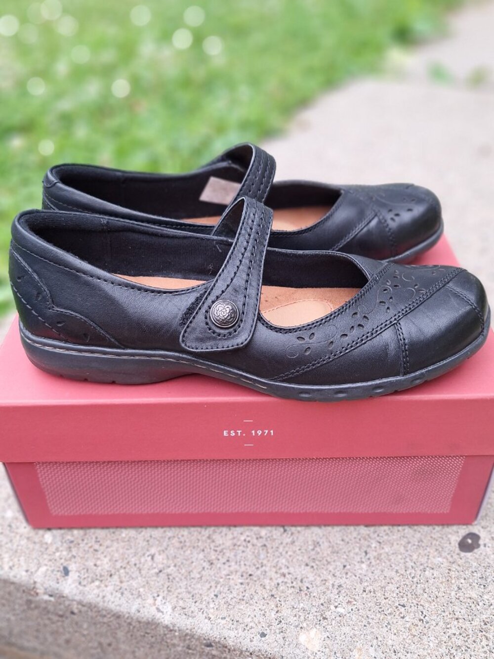 Like New Rockport Cobb Hill Petra-CH Black Leather Mary Jane Women 10